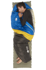 Sierra Designs Nitro 35°F (-3°C) 800-Fill DriDown Sleeping Bag - Regular - Blue/Yellow/Peat