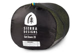 Sierra Designs Get Down 20°F (-7°C) 550-Fill DriDown Sleeping Bag - Long - Green/White