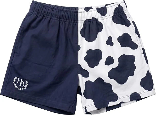 Hazy Blue Harper Colour Block Kids Shorts - Unisex