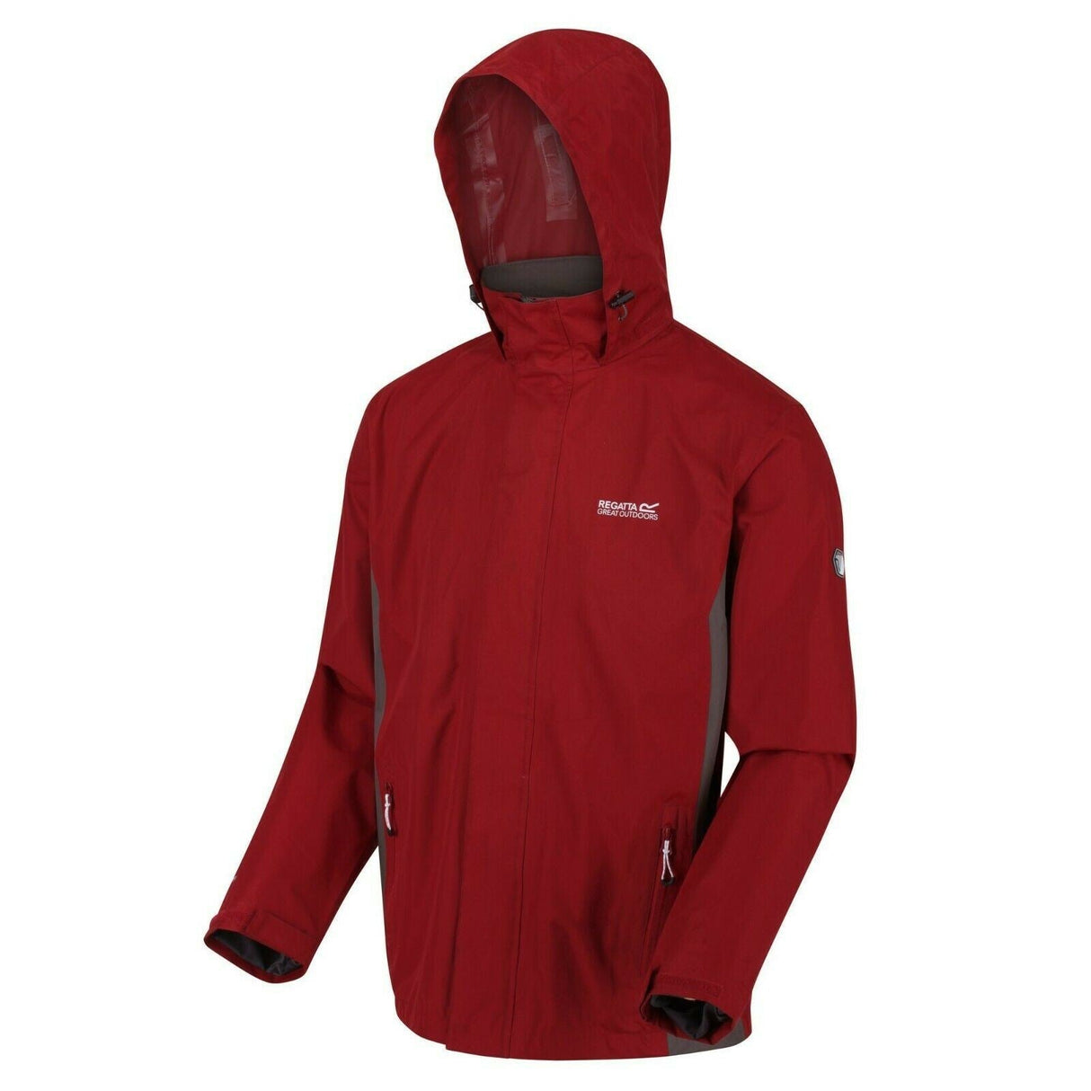Regatta Mens Matt Windproof Waterproof Hooded Coat Full Zip Lined