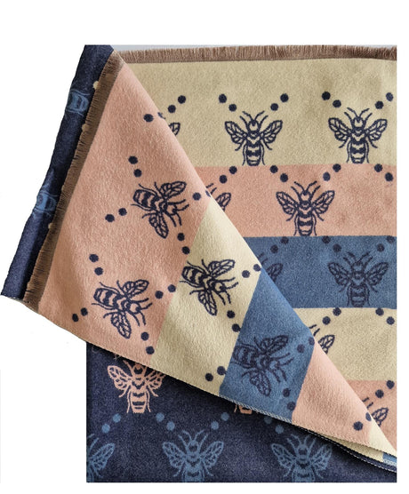 Hazy Blue Pashmina feel Luxury Ladies Womens Scarf - Bee - Just £13.99! Shop now at Warwickshire Clothing. 