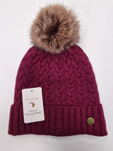 House of Tweed Luxury Plaited Ladies Bobble Pom Pom Beanie Hats - Just £12.99! Shop now at Warwickshire Clothing. 