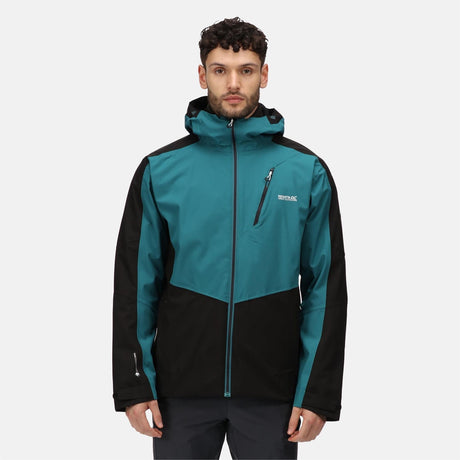 Regatta Men's Highton Stretch II Waterproof Jacket Pacific Green Black - Just £39.99! Shop now at Warwickshire Clothing. 