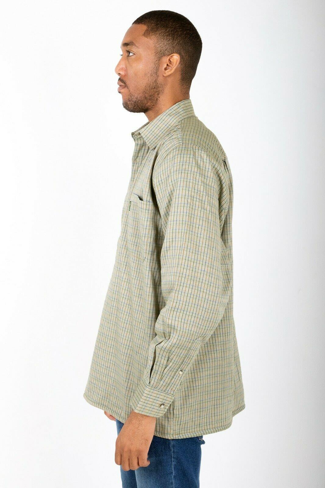 Hazy Blue Mens Long Sleeve Micro Fleece Lined Button Country Check Warm Shirts - Premium clothing from Hazy Blue - Just $24.99! Shop now at Warwickshire Clothing
