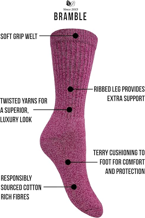 Bramble - Ladies All Terrain Socks with Biome Linseed | 3 Pairs - Just $9.99! Shop now at Warwickshire Clothing. Free Dellivery.