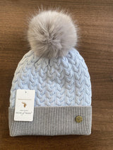 House of Tweed Womens Two Tone Cable Knit Bobble Hats - Just £12.99! Shop now at Warwickshire Clothing. 