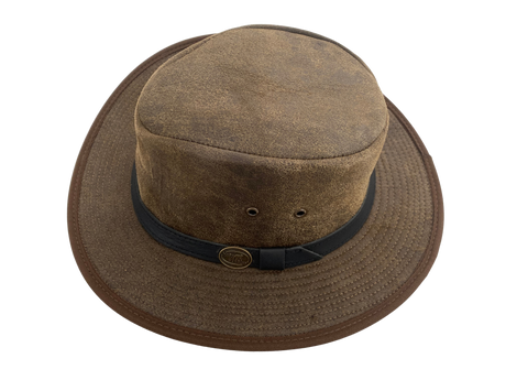 Hazy Blue Unisex Leather Fedora-Style Formal Hat - Tamworth - Just £34.99! Shop now at Warwickshire Clothing. 