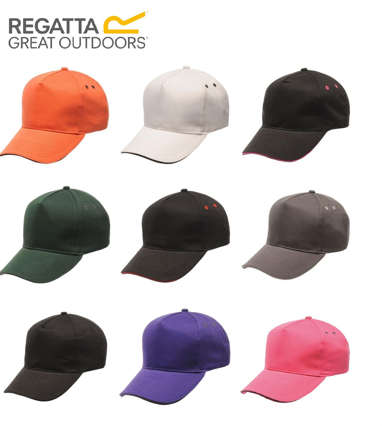 Regatta Adjustable Breathable Amston Cap Mens Womens 5 Panel Hat Baseball Golf - Just £4.49! Shop now at Warwickshire Clothing. 