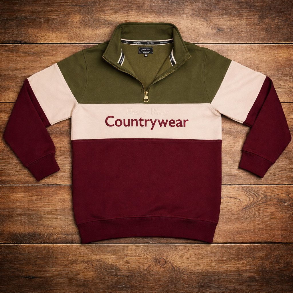 Hazy Blue Countrywear Henley Sweatshirt