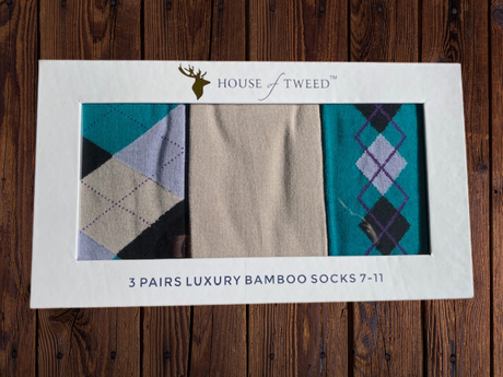 House of Tweed Luxury Mens Bamboo Socks | 3 Pairs Argyle - Just £14.99! Shop now at Warwickshire Clothing. 