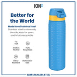 Leak Proof NFL Water Bottle, Stainless Steel, Los Angeles Chargers, 600ml (20oz)