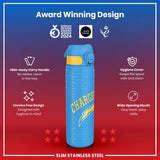 Leak Proof NFL Water Bottle, Stainless Steel, Los Angeles Chargers, 600ml (20oz)