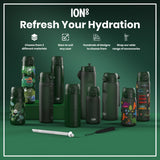 Leak Proof Slim Thermal Water Bottle, Insulated Steel, Fishing, 500ml (17oz)