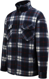 Hazy Blue Mens Baxter Sherpa Lumberjack Fleece Shirt