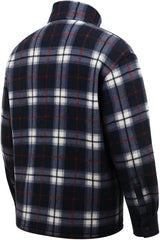 Hazy Blue Mens Baxter Sherpa Lumberjack Fleece Shirt