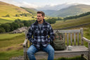 Hazy Blue Mens Baxter Sherpa Lumberjack Fleece Shirt