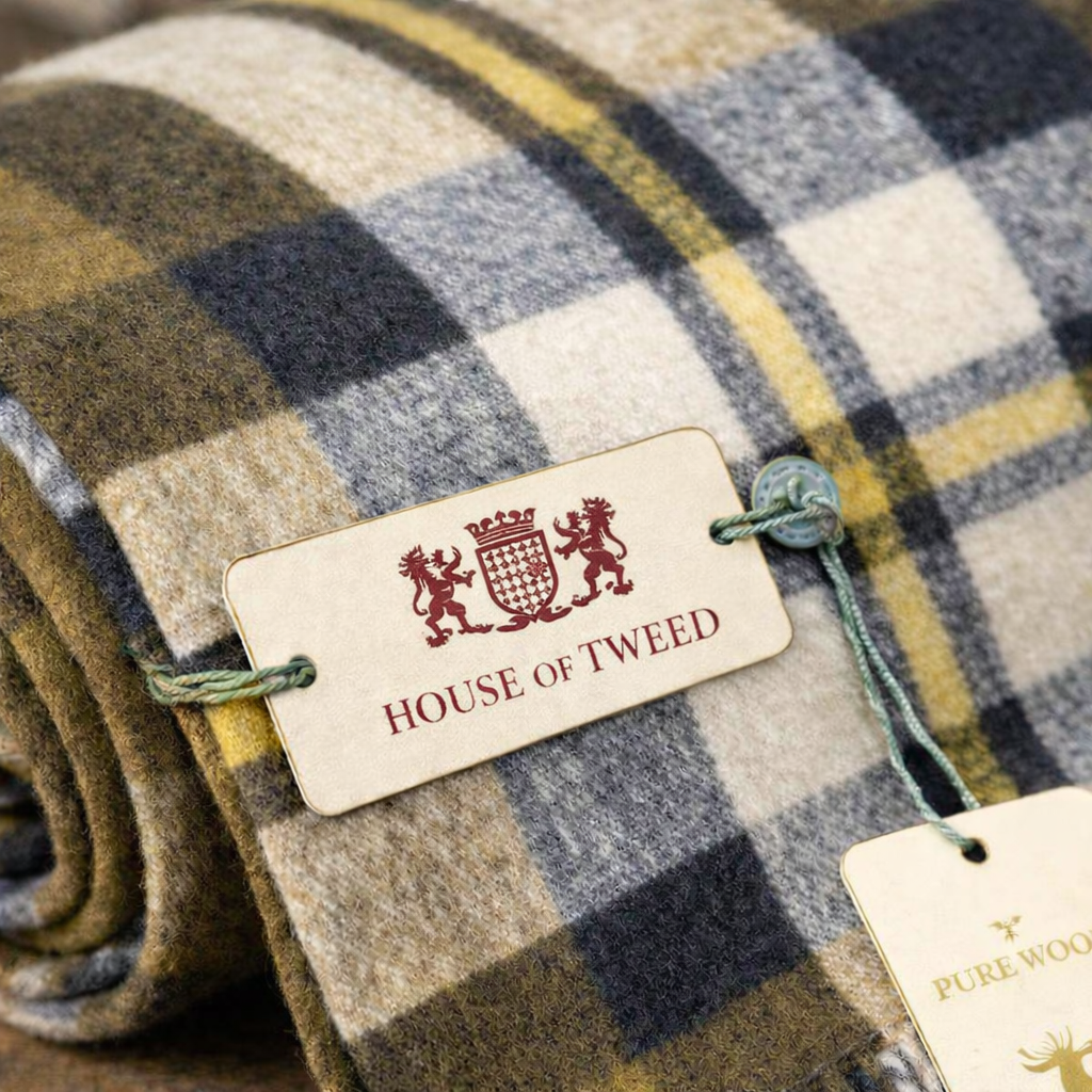 House Of Tweed Womens Soft Check Tartan Scarf