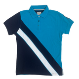 Hazy Blue Women's Striped Polo Shirt with Number 5 Detail - Just £14.99! Shop now at Warwickshire Clothing. 