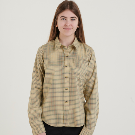 Country Classics Womens Check Long Sleeve Shirts - Cartmel Beige - Just $17.99! Shop now at Warwickshire Clothing. Free Dellivery.