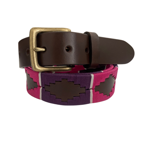 Hazy Blue Men's Leather Brown Polo Belt - Just £24.99! Shop now at Warwickshire Clothing. 