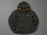 Hazy Blue Dominik Men's Quarter-Zip Premium Fleece Hoodie