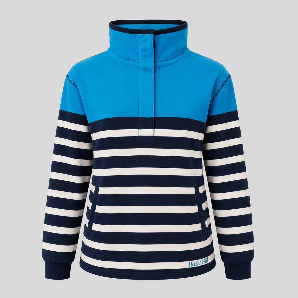 Hazy Blue Womens Pullover Sweatshirts - Tasha