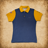 Hazy Blue Women's Plain Polo Shirt Mandy with Number 3 Detail