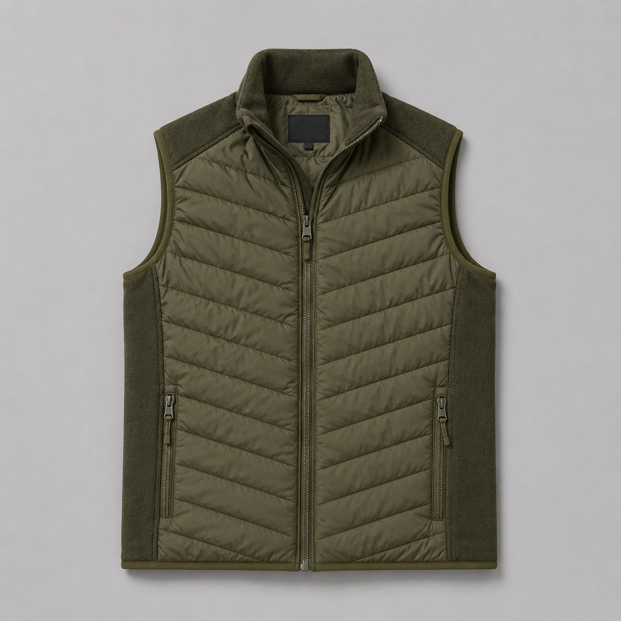 Hazy Blue Windermere Quilted Gilet with Fleece Collar