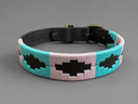 Luxury Polo Leather Dog Collar | Hazy Blue