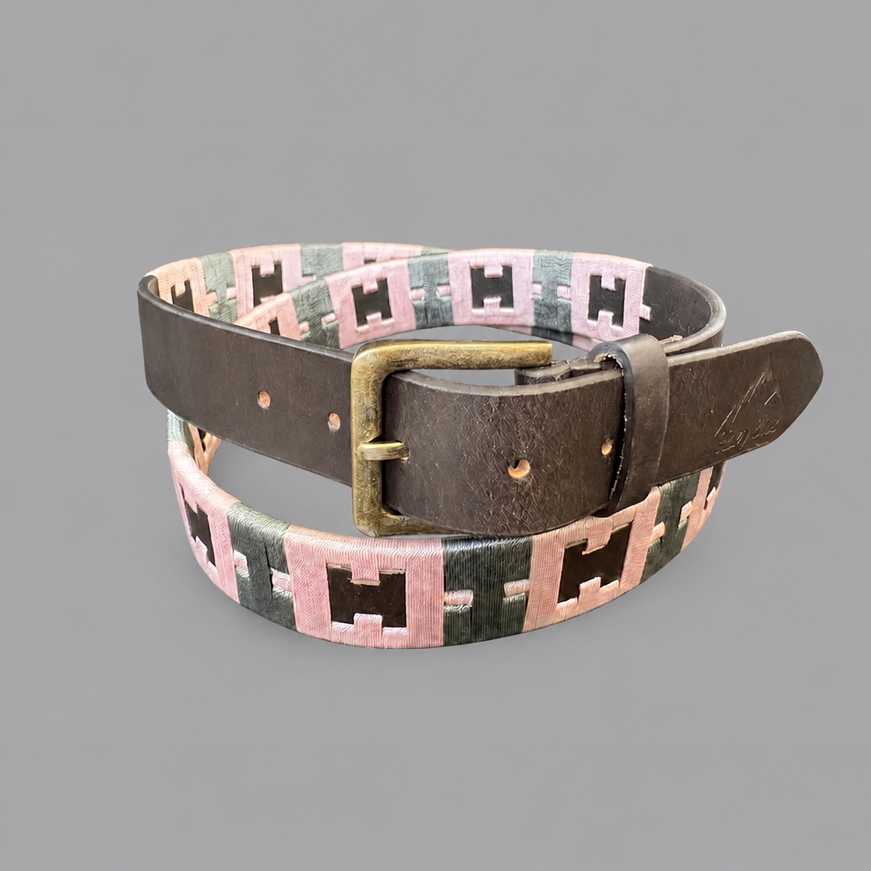 Hazy Blue Brown Leather Polo Belts: Equestrian Style & Everyday Elegance - Mason