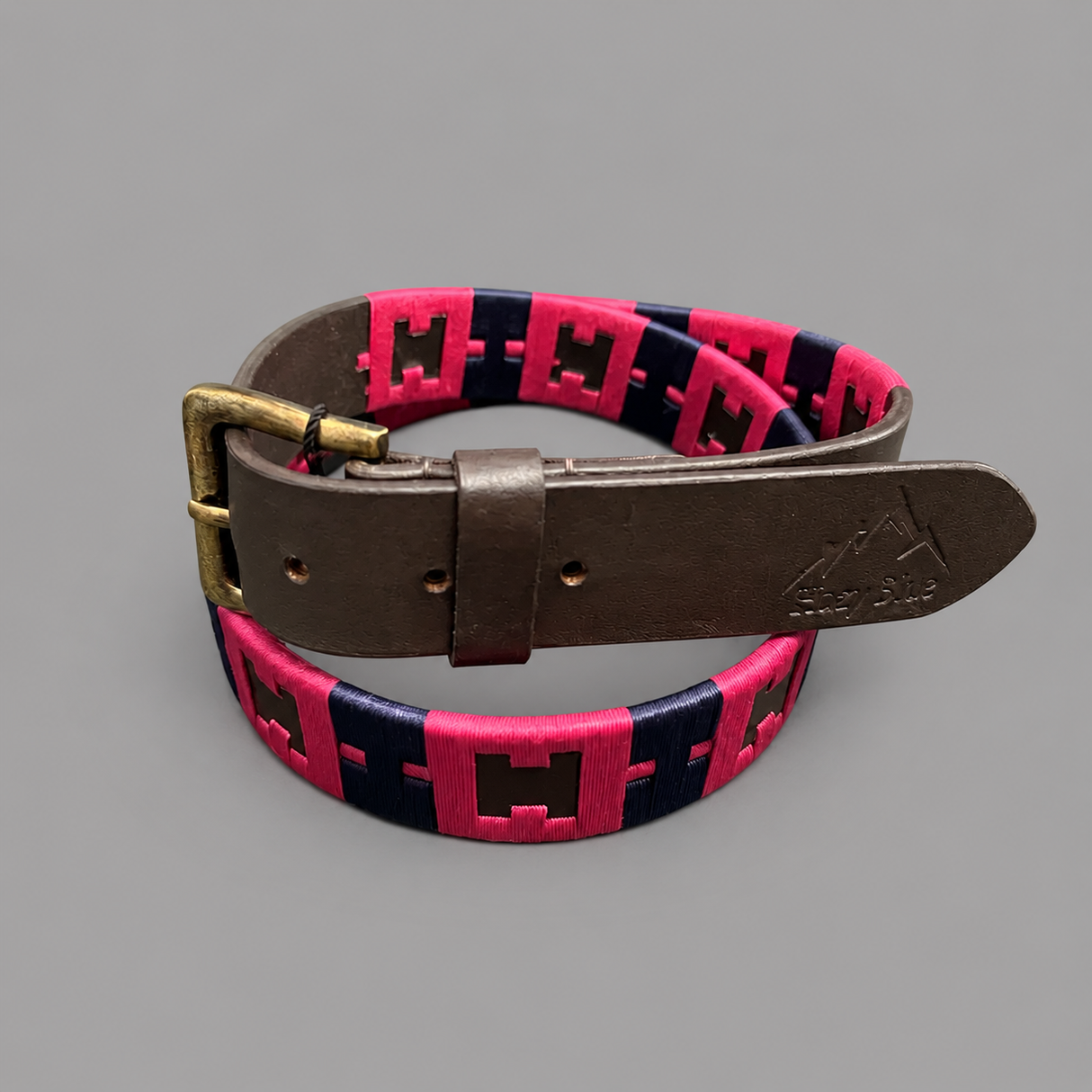 Hazy Blue Brown Leather Polo Belts: Equestrian Style & Everyday Elegance - Mason
