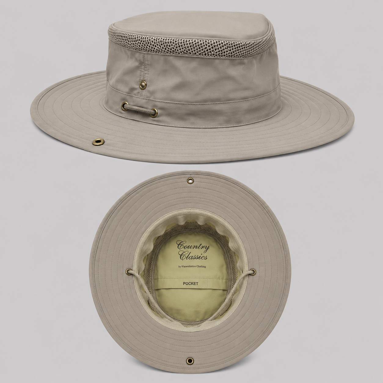 Waddington Wide Brim Water Repellent Travel Hat