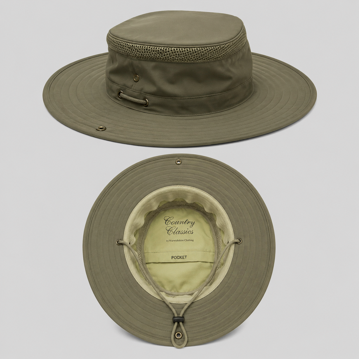 Waddington Wide Brim Water Repellent Travel Hat