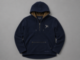 Hazy Blue Dominik Men's Quarter-Zip Premium Fleece Hoodie