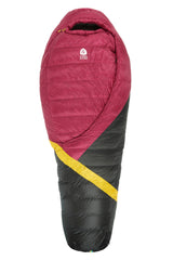Sierra Designs Women's Cloud 20°F (-7°C) 800-Fill DriDown Sleeping Bag - Regular - Sangria/Yellow/Peat