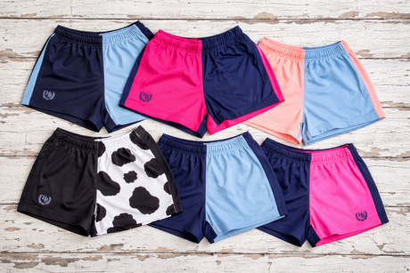 Hazy Blue Harper Colour Block Kids Shorts - Unisex Sports & Leisure