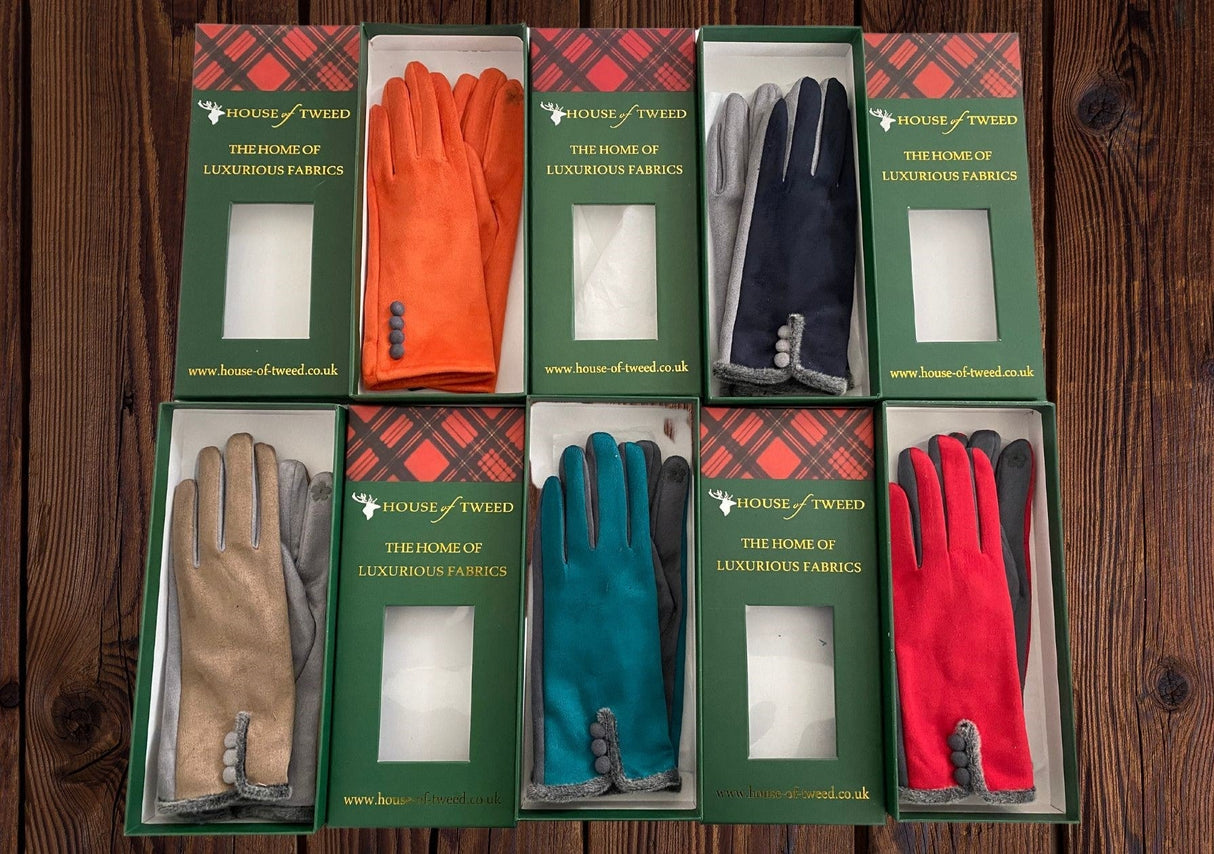 House Of Tweed Ladies Faux Suede Soft Gloves One Size - Premium clothing from House of Tweed - Just $17.99! Shop now at Warwickshire Clothing