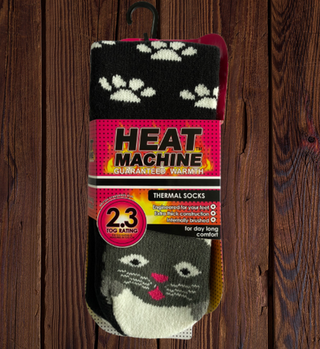 Womens Heat Machine Socks with Patterns Thermal Tog 2.3 Warm Winter Socks - Premium clothing from Heat Machine - Just $5.99! Shop now at Warwickshire Clothing