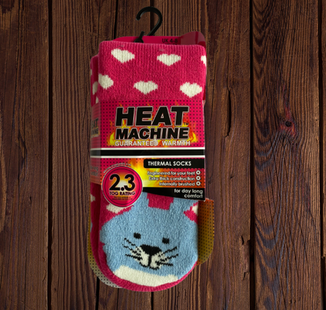 Womens Heat Machine Socks with Patterns Thermal Tog 2.3 Warm Winter Socks - Just £6.99! Shop now at Warwickshire Clothing. 