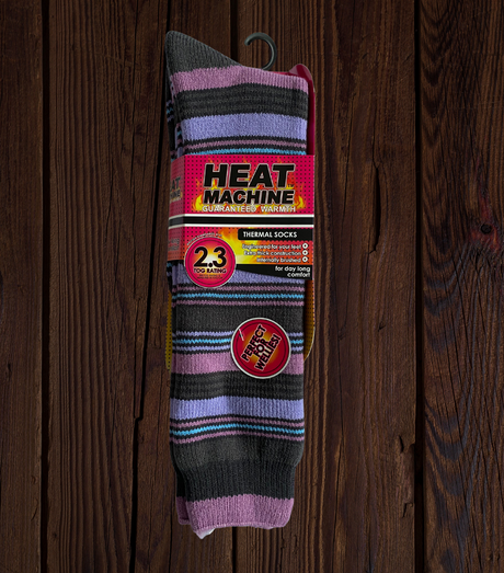 Womens Heat Machine Long Thermal Socks Tog 2.3 Warm Winter Socks - Just £8.99! Shop now at Warwickshire Clothing. 