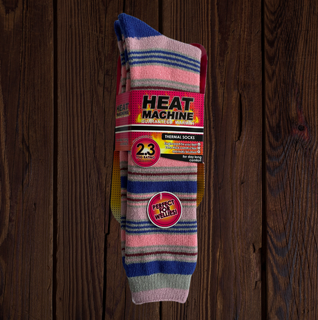 Womens Heat Machine Long Thermal Socks Tog 2.3 Warm Winter Socks - Just £8.99! Shop now at Warwickshire Clothing. 