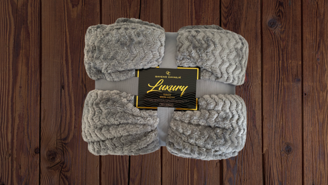 Luxury Wave Throw Warm Faux Fur Fleece Blanket - Just £14.99! Shop now at Warwickshire Clothing. 