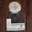 House of Tweed Luxury Striped Ladies Pom Pom Bobble Beanie Hats - Just £12.99! Shop now at Warwickshire Clothing. 