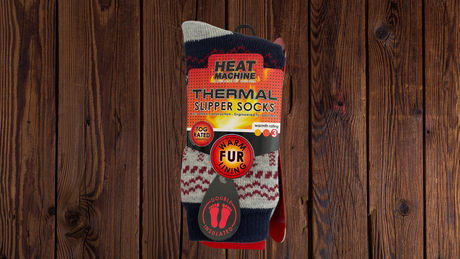 Mens Heat Machine Socks Thermal Tog 2.3 Warm Winter Slipper Socks - Snow Flake - Just £6.99! Shop now at Warwickshire Clothing. 