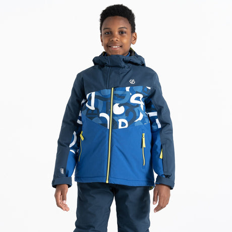 Dare2B Kids' Humour II Ski Jacket | Blue Graffiti Print - Premium clothing from Dare2B - Just $29.99! Shop now at Warwickshire Clothing