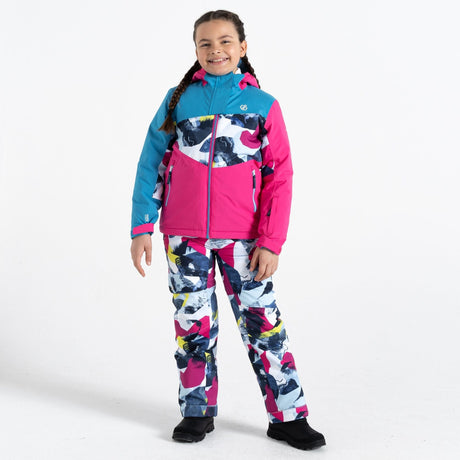 Dare2B Kids' Humour II Ski Jacket | Blue Pink Mountain Print - Premium clothing from Dare2B - Just $29.99! Shop now at Warwickshire Clothing