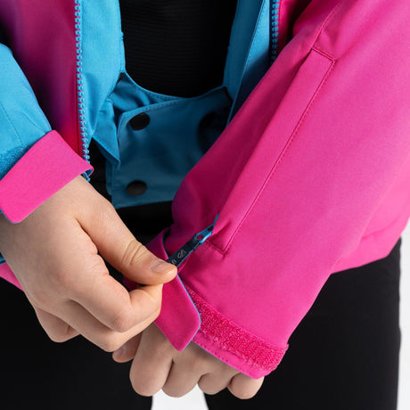 Dare2B Kids' Humour II Ski Jacket | Blue Pink Mountain Print - Just £29.99! Shop now at Warwickshire Clothing. 