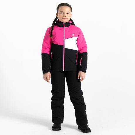 Dare2B Kids' Steazy Ski Jacket | Pure Pink Black - Premium clothing from Dare2b - Just $29.99! Shop now at Warwickshire Clothing