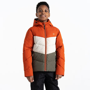Dare2B Kids' Jolly Puffer Jacket | Lichen Green Brown - Just £29.99! Shop now at Warwickshire Clothing. 