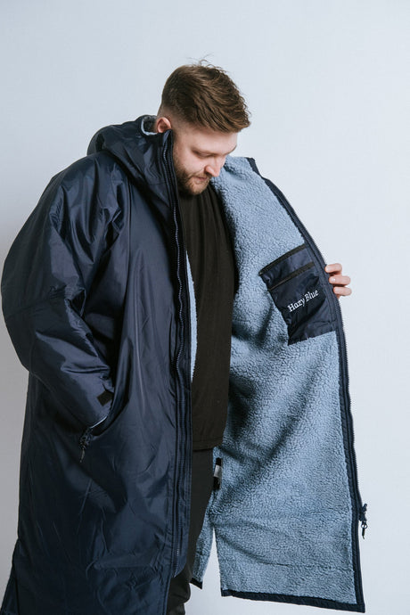 Hazy Blue Waterproof Adults All Weather Changing Robe - Newquay - Just £64.99! Shop now at Warwickshire Clothing. 